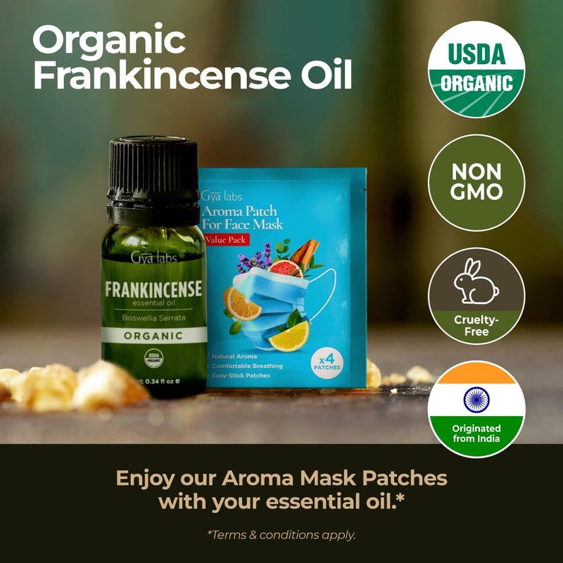 Gya Labs Organic Frankincense Essential Oil - 0.34 Fl Oz - for Skin, Hair, Diffuser, Aromatherapy, DIY Candle Making Scents - Image 2