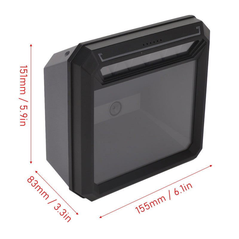 Barcode Scanner: USB Interface, Plug And Play, Hands-Free Desktop Design - Infrared Sensor Auto-Sensing, Accurate 1D 2D QR Code Scanning, Large Scanning Window For Retail, Specialty Stores And Data Co - Image 4
