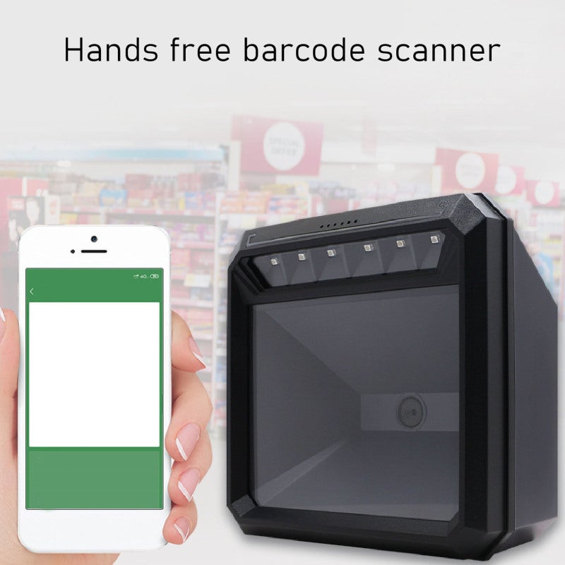 Barcode Scanner: USB Interface, Plug And Play, Hands-Free Desktop Design - Infrared Sensor Auto-Sensing, Accurate 1D 2D QR Code Scanning, Large Scanning Window For Retail, Specialty Stores And Data Co - Image 3