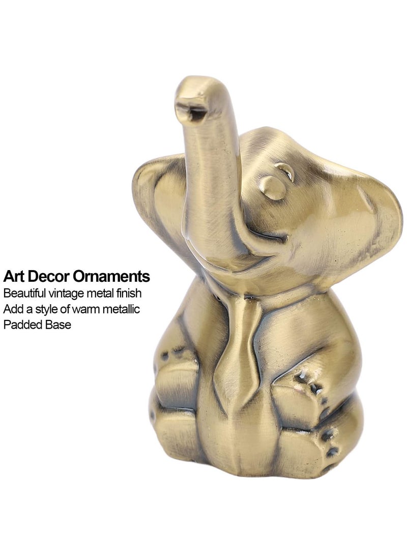 GGOOT Ring Holder for Jewelry,Elephant Ring Holder Jewelry Earring Bracelet Necklace Display Organizer Elephant Statue Trinkets Tray Necklace Earrings Rings Stand - Image 3