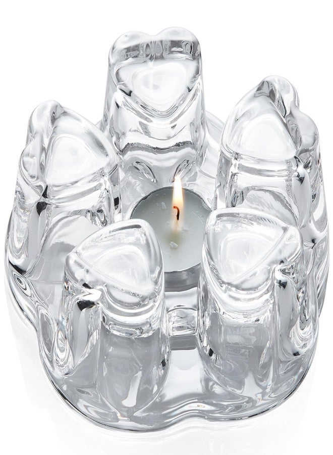 Unbreakable Teapot Warmer, Borosilicate Glass Tea Warmer, Heating Base Tea Warmer 5.3in Dial, Candle Never Flames Out with Tealight Holder - Image 1