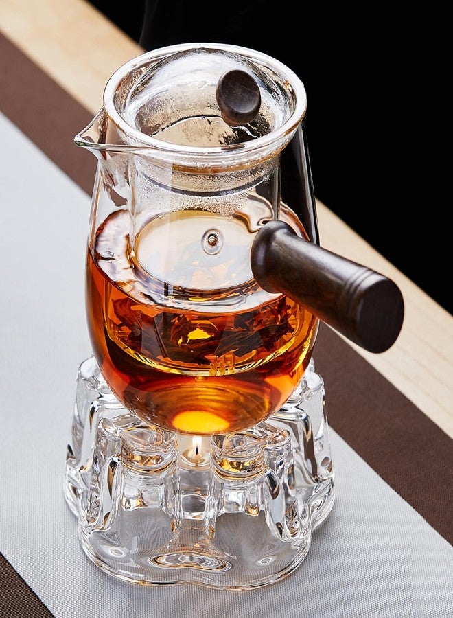 Unbreakable Teapot Warmer, Borosilicate Glass Tea Warmer, Heating Base Tea Warmer 5.3in Dial, Candle Never Flames Out with Tealight Holder - Image 4