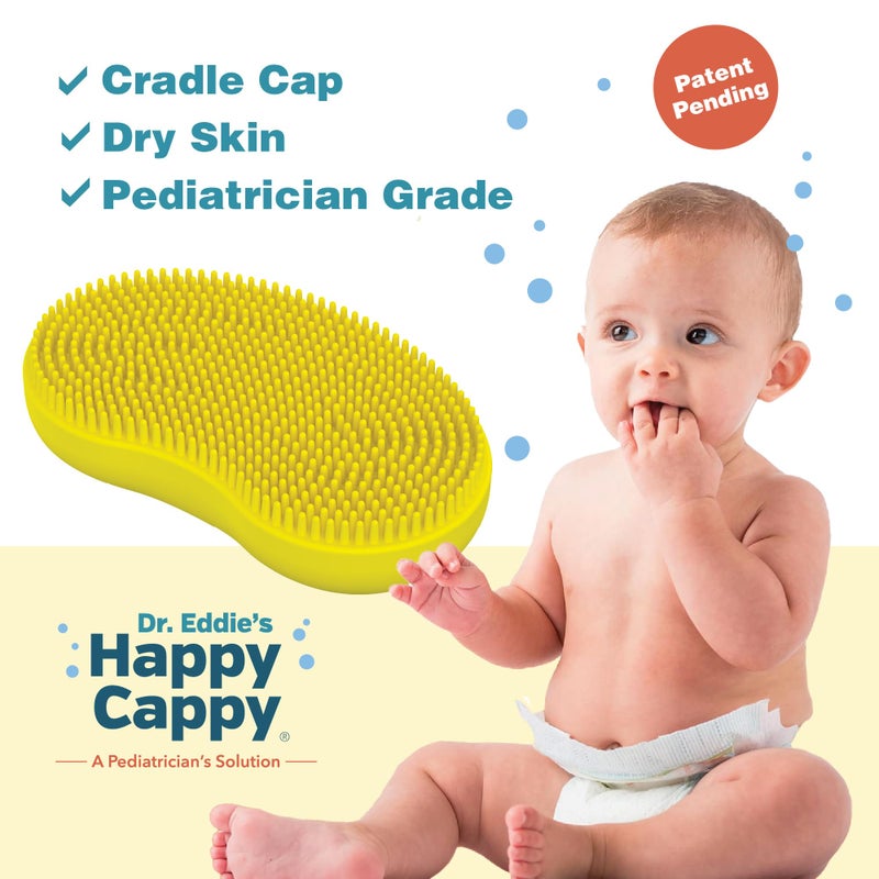 Happy Cappy Beanie Brush - Cradle Cap Brush for Babies, Dry Skin Care, Gentle Exfoliating Baby Scalp Scrubber for Bathing, Helps Dandruff and Flakes, Food Grade Silicone, BPA Free - Image 4