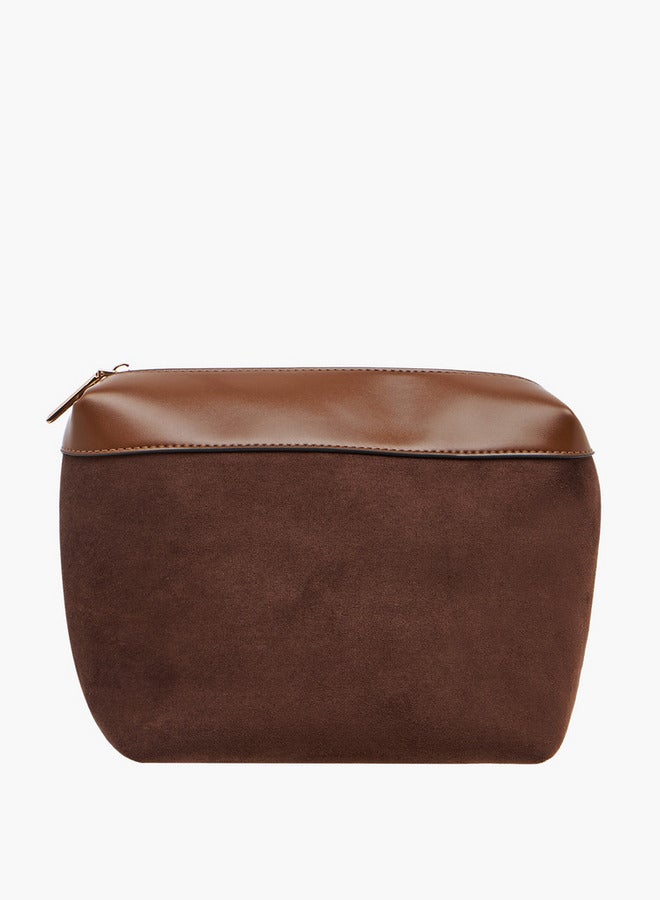 Celeste Panelled Tote Bag with Double Handle and Pouch  - Image 5