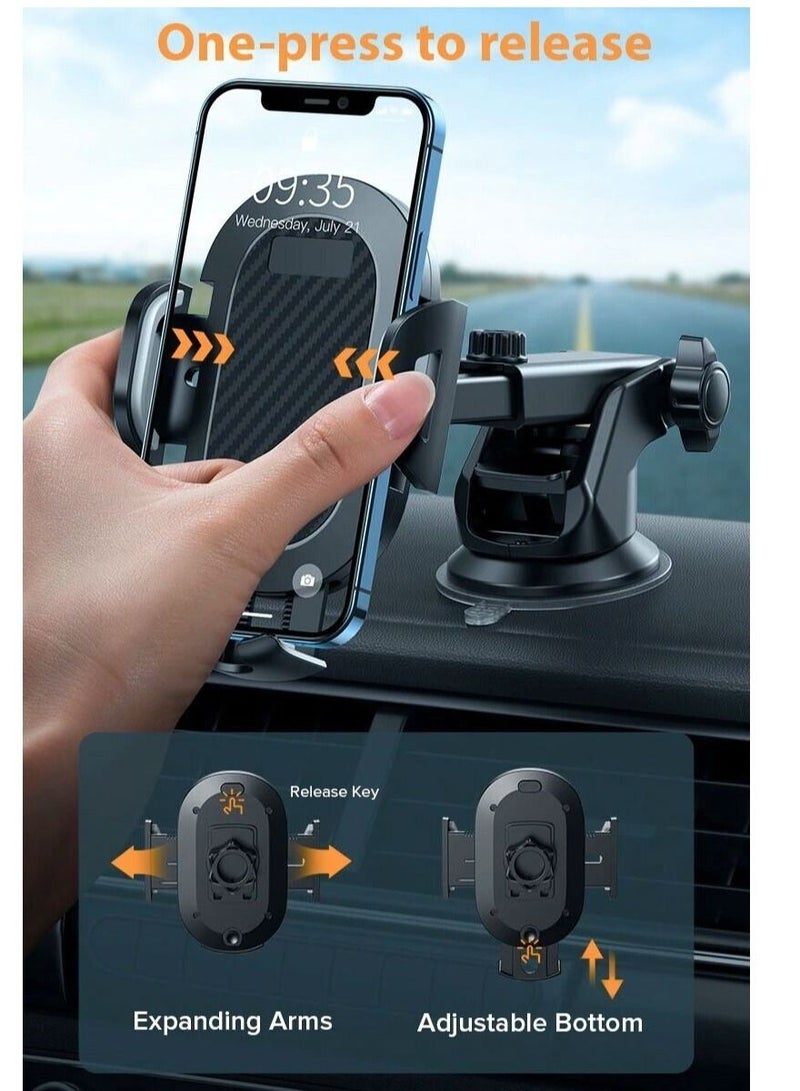 Universal Car Mobile Phone Holder In Car Mobile 360° Rotating Dashboard Mount - Image 5