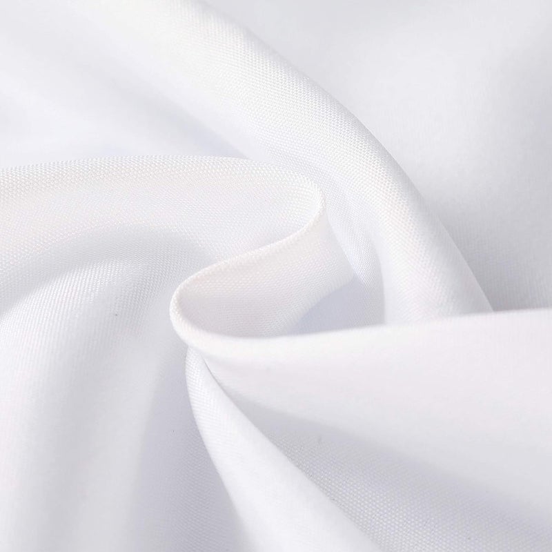 Cupuamon 70 inch Round Tablecloth Washable Polyester Table Cloth Decorative Table Cover for Wedding Party Dining Banquet（70 inch,White） - Image 4