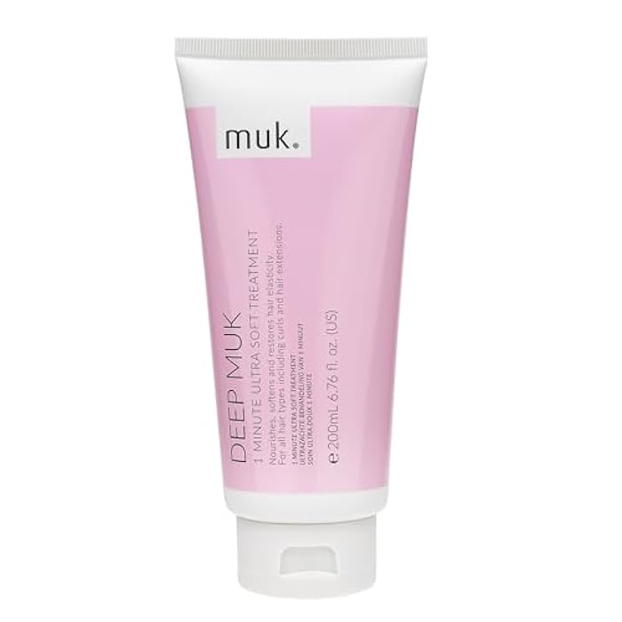 MUK. Deep muk Ultra Soft 1 minute hair treatment for All Types - Hair Treatment Nourishes, Softens, Hair Repair & Improves Elasticity. Hydrating Smoothing Formula for Shine, 200ml - Image 1