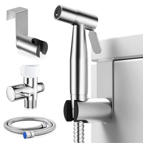 BRITULIF Handheld Bidet Sprayer for Toilet Jet Sprayer for Toilet Muslim Shower Adjustable Cloth Diaper Sprayer Bidets Attachment for Toilet Toilet Bidet Sprayer with Bidet Hose for Feminine Wash