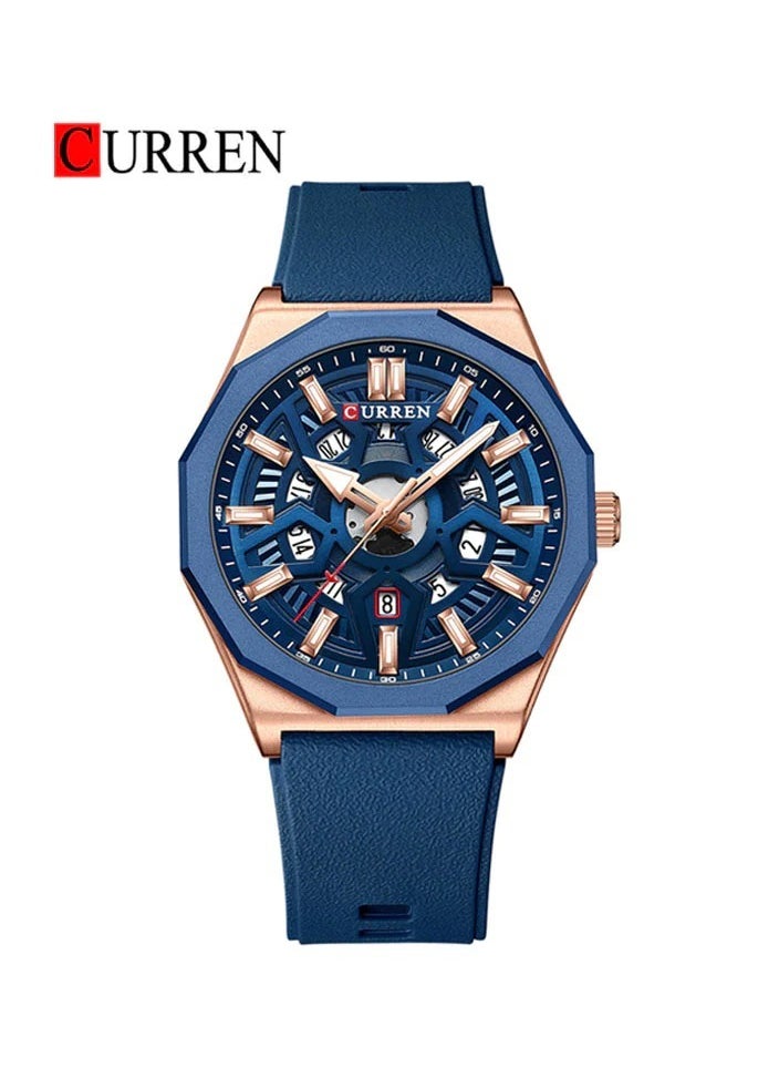 CURREN CURREN 8437 Original Brand Rubber Straps Wrist Watch For Men 