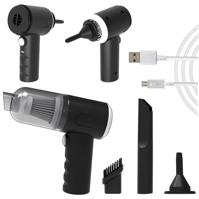 PM Enterprises مكنسة كهربائية محمولة 2 في 1 من ريفين إنتربرايز 120 واط لاسلكية قابلة للشحن عبر USB مع منفاخ هواء يدوي قوي - Image 1