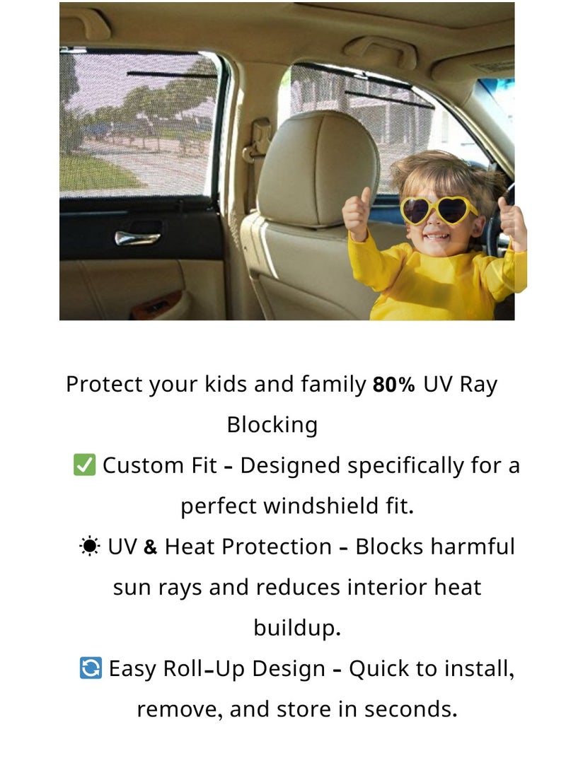 Generic - Roll-Up Sunshade for For Toyota Camry 2012 2013 2014 2015 2016 2017 – UV Protection, Custom Fit - Image 1