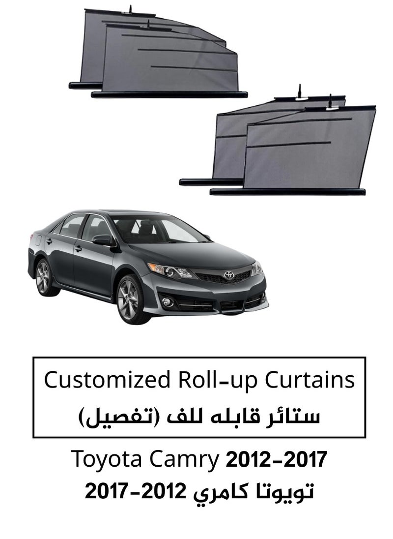 Generic - Roll-Up Sunshade for For Toyota Camry 2012 2013 2014 2015 2016 2017 – UV Protection, Custom Fit - Image 1