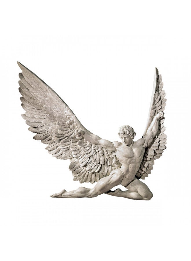 Design Toscano Icarus Winged Man Wall Sculpture, 11 Inch, Ancient Ivory - Image 1