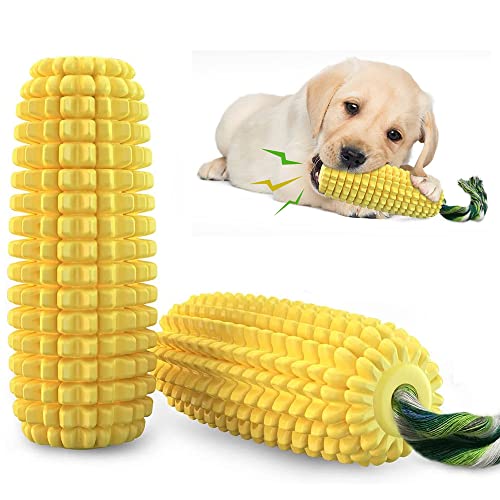 SLAUNT Chew Toys for Aggressive Chewers Toothbrush Squeaky Interactive Corn Stick Toy for Small Medium Dogs Teeth Cleaning - Image 1
