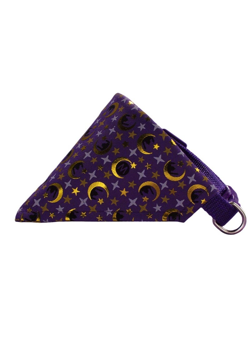 Arabian Moon-Star Cat Collars with Bandana - Adjustable 20-32cm Pet Collars, Islamic Design for Saudi Cats, Breathable Fabric for Hot Climate - Image 2