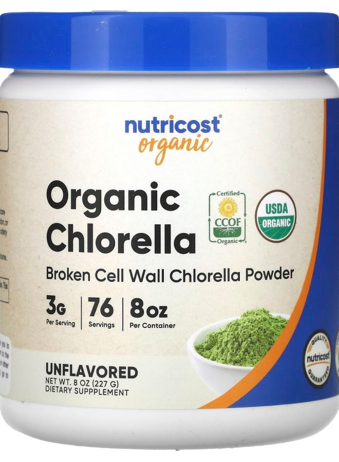 Nutricost Organic Chlorella Unflavored 8 oz (227 g)