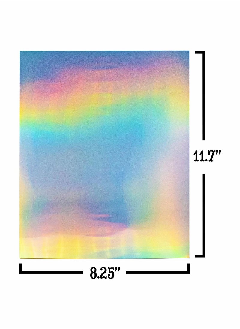 KASTWAVE - Printable Holographic Dries Quickly Waterproof Sticker Paper Rainbow Vinyl Sticker Paper, A4 Size, 8.25 x 11.7 Inches, for Inkjet Printer & Laser Printer, 20pcs - Image 1