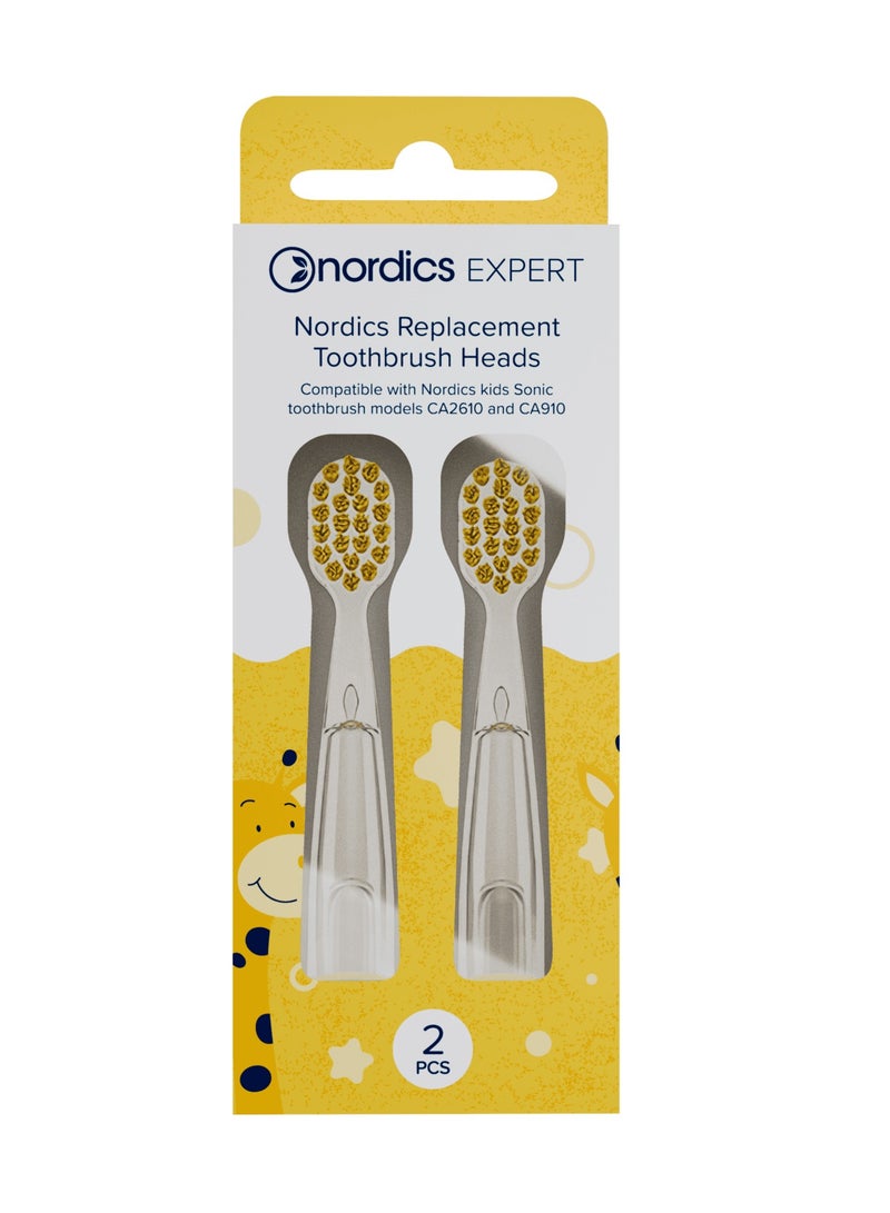 NORDICS Replacement Heads for Electric Toothbrush Nordics Kids – yellow