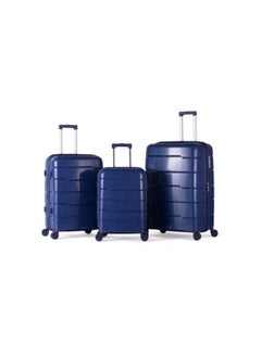 ميلانو طقم شنط سفر 3 قطع ميلانو ضد الكسر مقاسات (20",24",28" ) (ازراق)  - Image 1