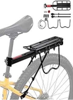 Voilamart Voilamart Rear Bike Rack Bicycle Cargo Rack Quick Release Bike Cargo Rack Adjustable Aluminum Alloy Bike Luggage Carrier 120 lbs Capacity Easy to Install 