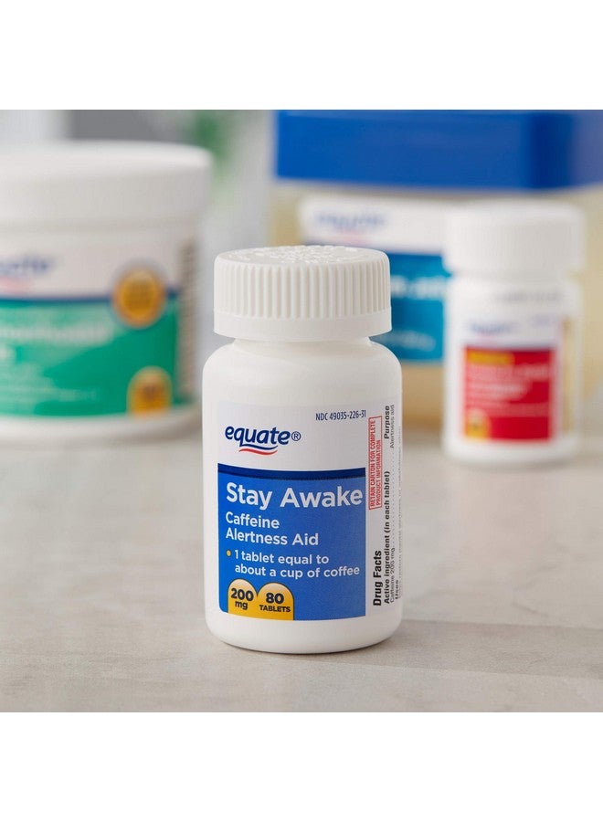 Equate إيكويت - ابق مستيقظًا - مساعد اليقظة مع الكافيين | أقصى قوة | يقلل التعب - 80 قرص 200 ملغ (عبوة من 2) (3) - Image 4