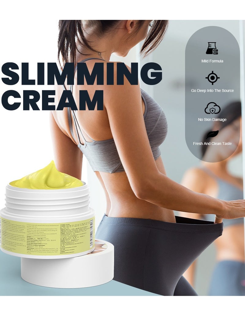 Sumifun Slimming Cream, Navel Arm Leg Belly Ginger Fat Burning Cream, Weight Loss Skin Firming Moisturizing Massage Gel for Cellulite, Soothing, Relaxing, Tightening & Slimming - Image 2