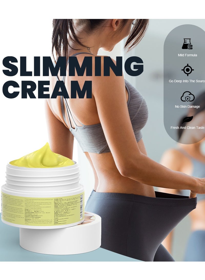 Sumifun Slimming Cream, Navel Arm Leg Belly Ginger Fat Burning Cream, Weight Loss Skin Firming Moisturizing Massage Gel for Cellulite, Soothing, Relaxing, Tightening & Slimming - Image 4