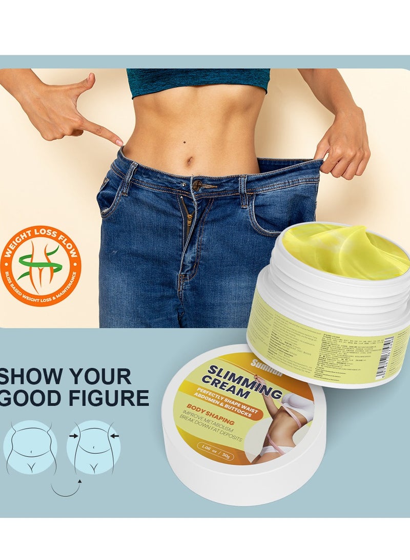 Sumifun Slimming Cream, Navel Arm Leg Belly Ginger Fat Burning Cream, Weight Loss Skin Firming Moisturizing Massage Gel for Cellulite, Soothing, Relaxing, Tightening & Slimming - Image 5
