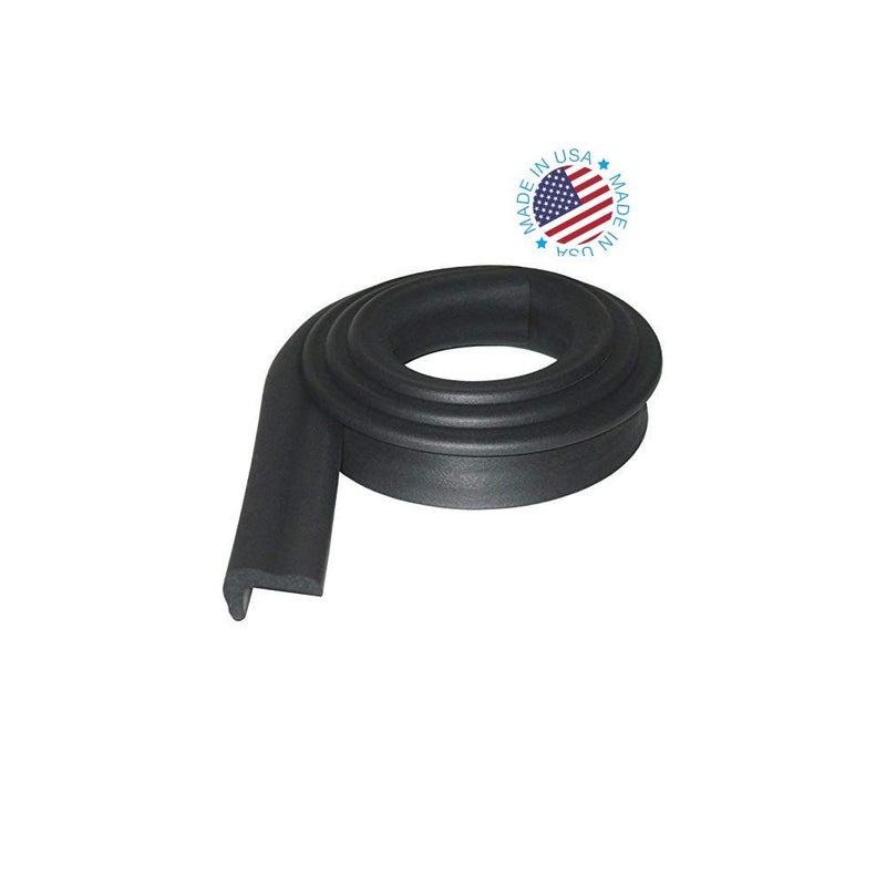 KidKusion Jumbo Edge Cushion | 6Ft | Black | Made in USA | Child Safety Edge Guard, Babyproof Furniture Bumper - Image 1