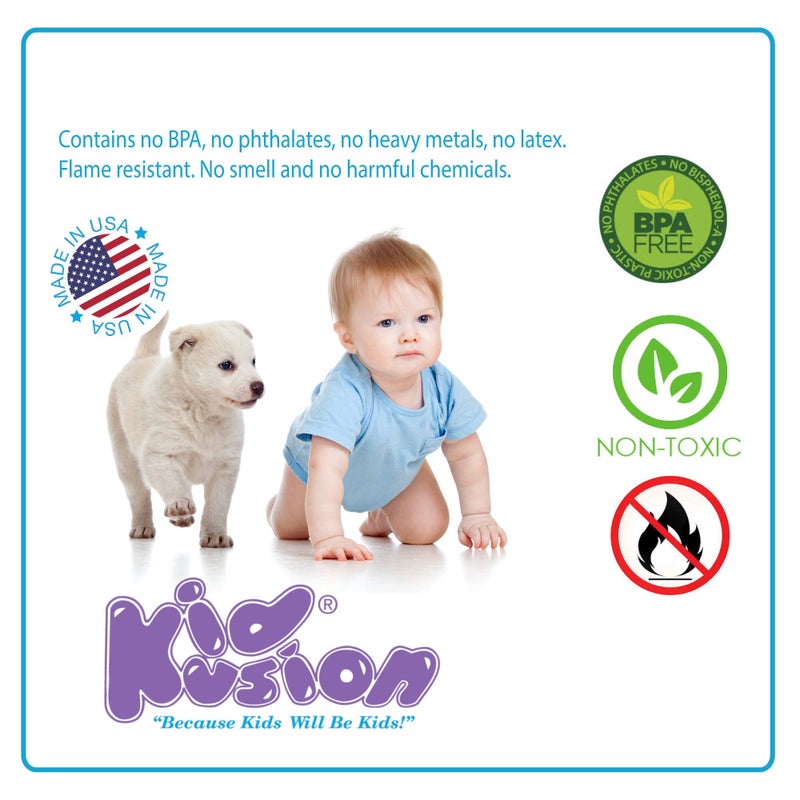 KidKusion Jumbo Edge Cushion | 6Ft | Black | Made in USA | Child Safety Edge Guard, Babyproof Furniture Bumper - Image 4