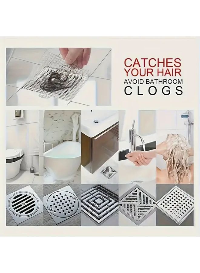 Heavy Duty Self Adhesive Drain Sticker 1pc Shower Sink Hair Catcher Bathtub Sewer Filter Mesh Tape - Image 2