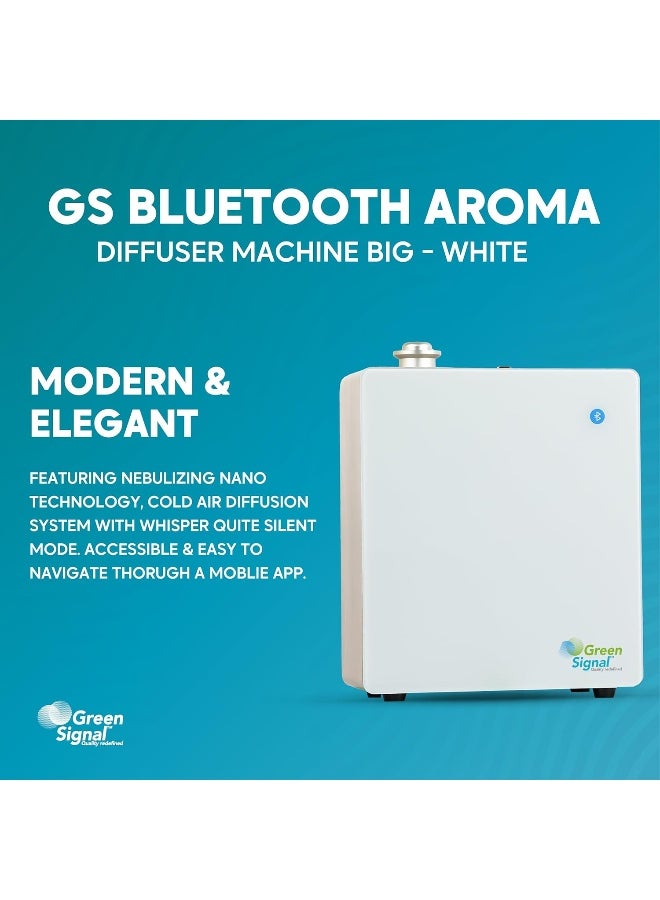 Green Signal Bluetooth Aroma Diffuser - Stylish, Versatile, Long-Lasting Aromatherapy Big (White)  - Image 4