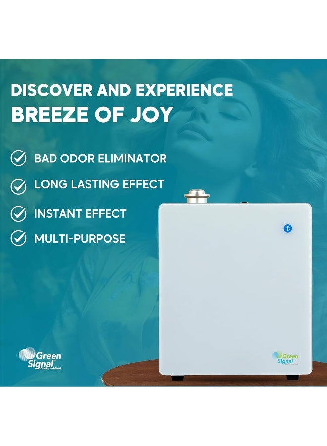 Green Signal Bluetooth Aroma Diffuser - Stylish, Versatile, Long-Lasting Aromatherapy Big (White)  - Image 5