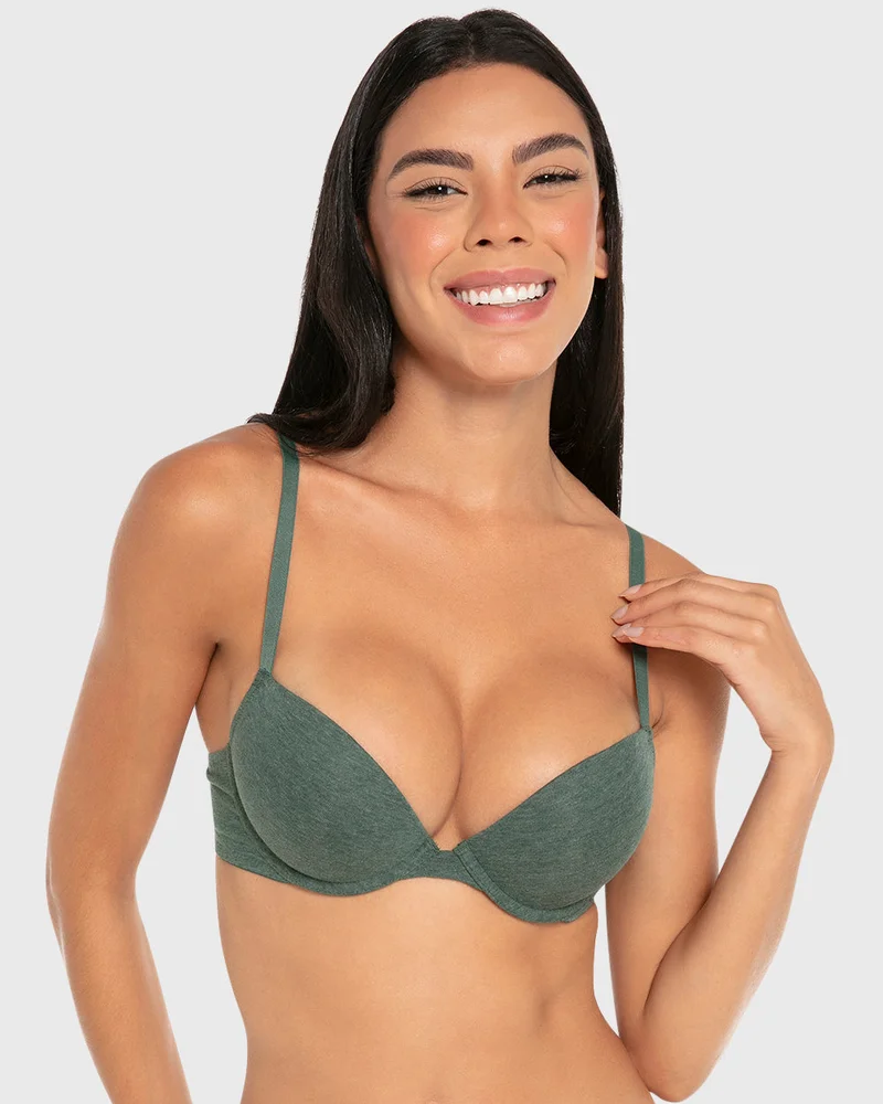 لا سينزا La Senza Remix Plunge Push Up Heather Wired Bra