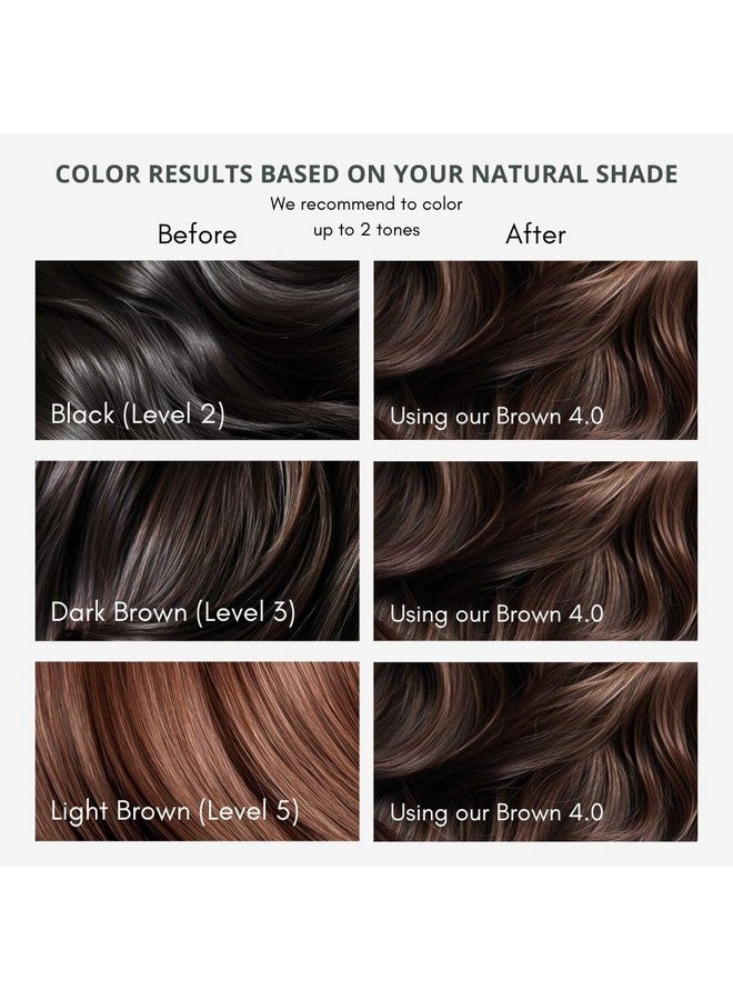 NATURIGIN Permanent Hair Dye, 4.0 Brown, Ammonia And Paraben Free, Up To 100% Gray Hair Coverage, Long Lasting, Vegan, Cruelty Free - Image 2