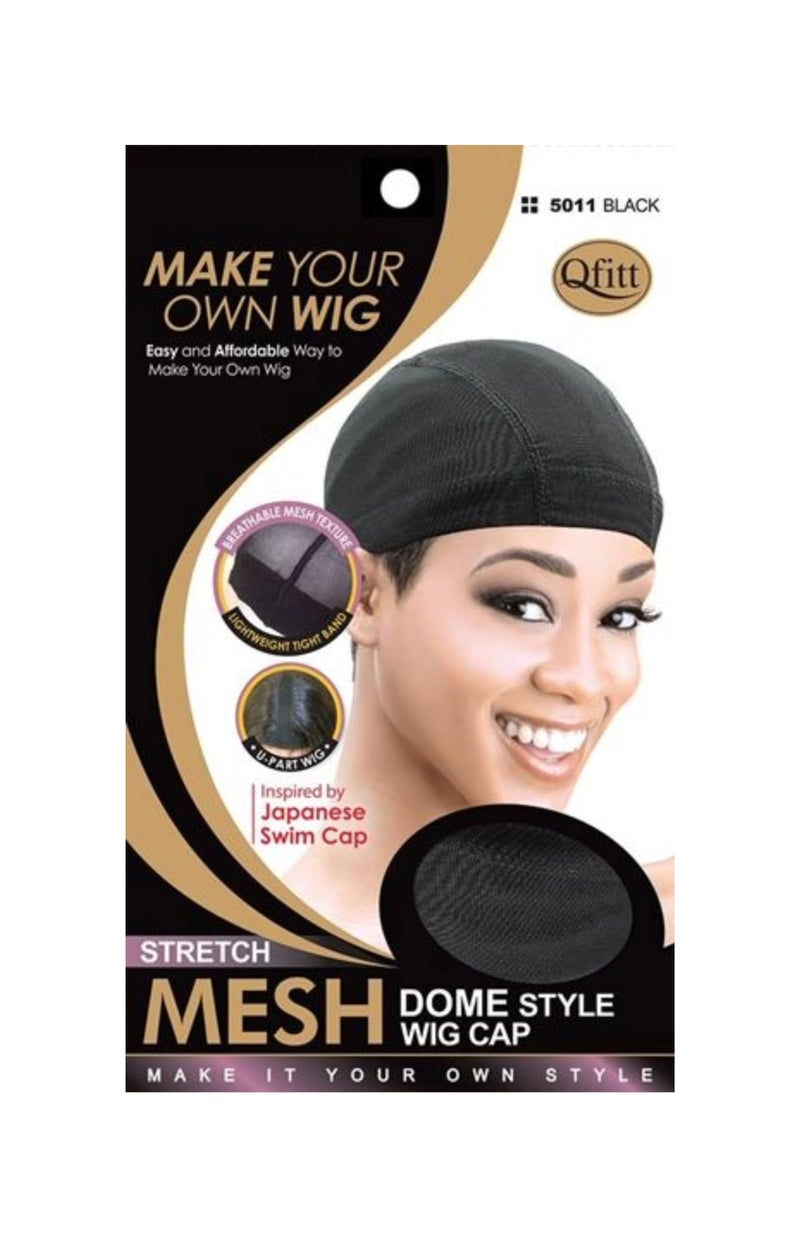 Qfitt Mesh Dome Style Wig Cap by Qfitt 5011 Black - Image 3