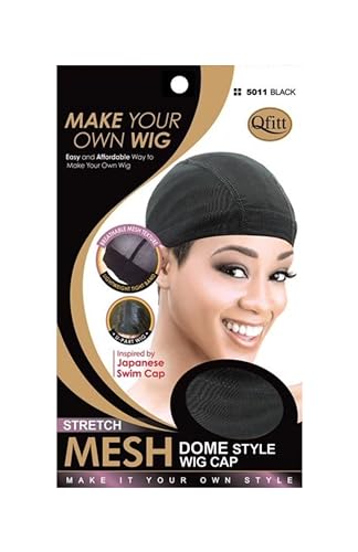 Qfitt Mesh Dome Style Wig Cap by Qfitt 5011 Black - Image 1