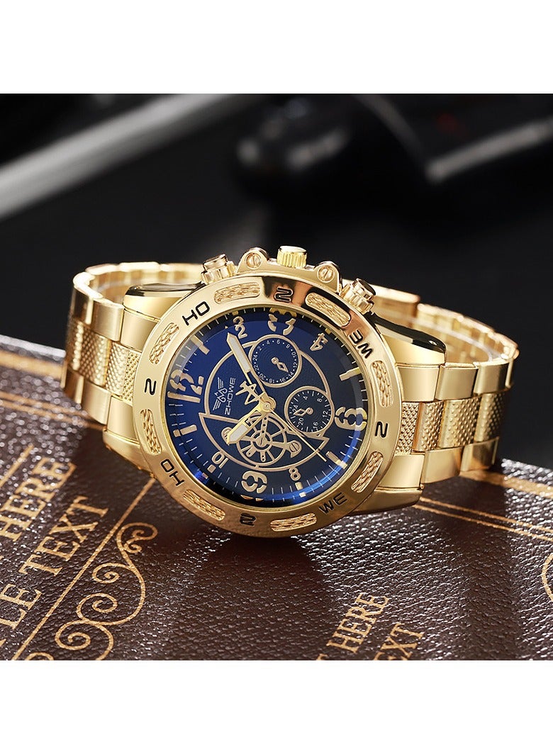 JOOLI Wrist Watch Men Boys Office Look Wedding Gift Fashion Style Popular Gold Green Dial Classic Elegant Jewelry - Image 1