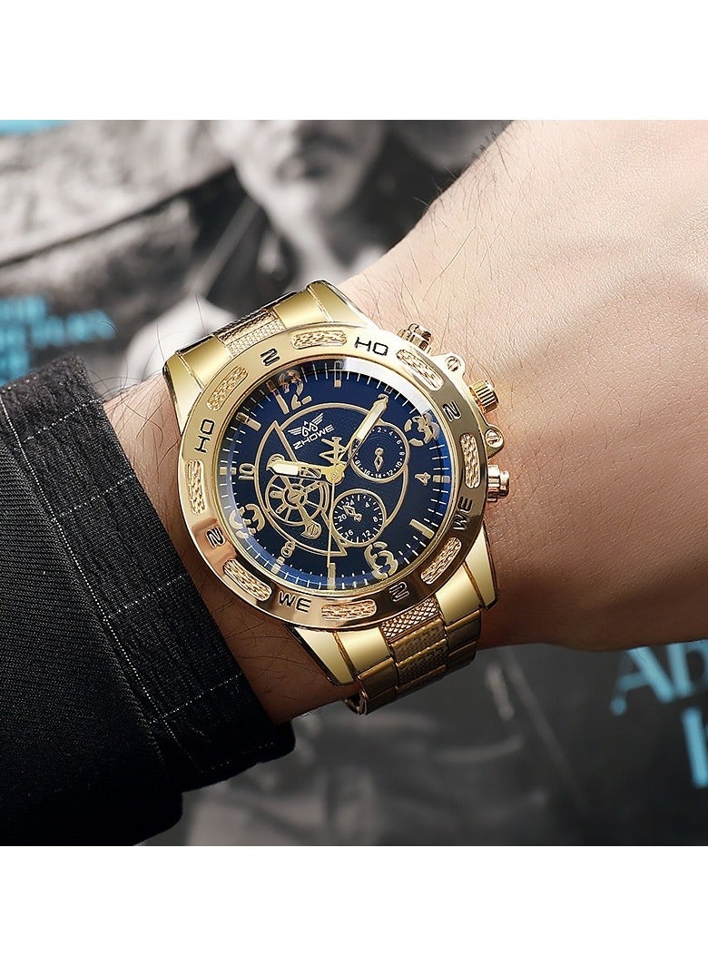 JOOLI Wrist Watch Men Boys Office Look Wedding Gift Fashion Style Popular Gold Green Dial Classic Elegant Jewelry - Image 3