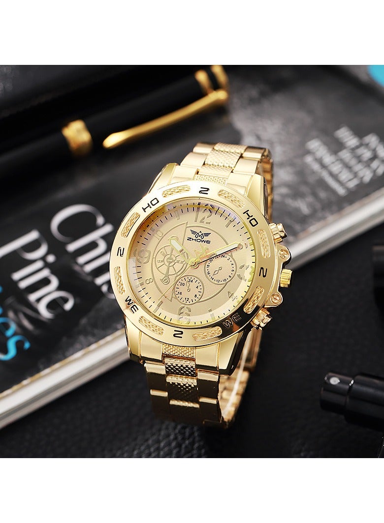 JOOLI Wrist Watch Men Boys Office Look Wedding Gift Fashion Style Popular Gold Green Dial Classic Elegant Jewelry - Image 2