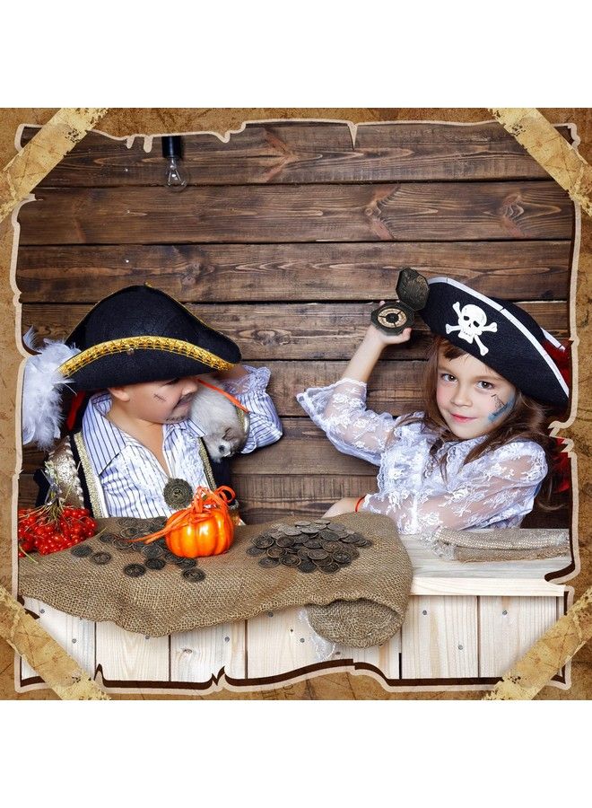 Geyoga 102 Pieces Pirate Theme Party Supply Include Vintage Pirate Treasure Gold Coins Pirate Skull Necklace And Pirate Compass Pirate Accessories Costume For Halloween Cosplay Party - Image 5