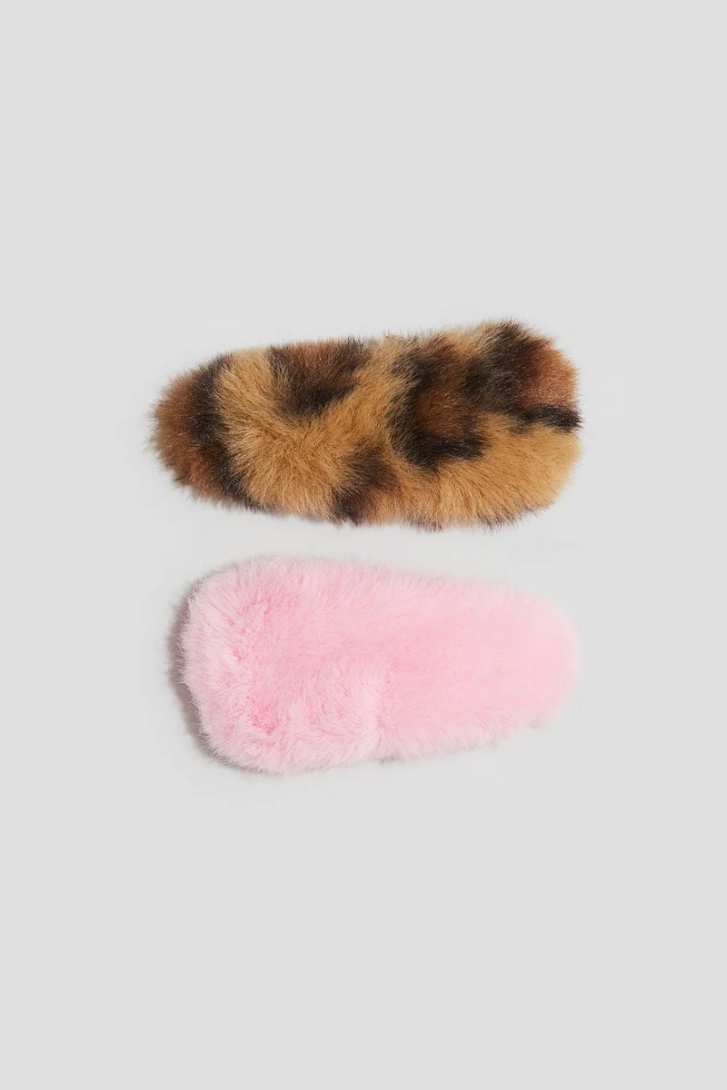H&M 2-pack fluffy hair clips