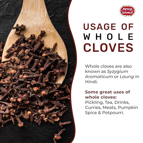 Spicy World Cloves Whole Bulk 14 Oz Bag - Pure, Non-GMO, Premium Hand Picked Quality - Great for Foods, Clove Tea, Clove Pomander Balls & Potpourri - Aromatic & Richly Flavored Cloves Whole by Spicy World - Image 5