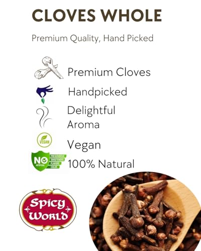Spicy World Cloves Whole Bulk 14 Oz Bag - Pure, Non-GMO, Premium Hand Picked Quality - Great for Foods, Clove Tea, Clove Pomander Balls & Potpourri - Aromatic & Richly Flavored Cloves Whole by Spicy World - Image 2