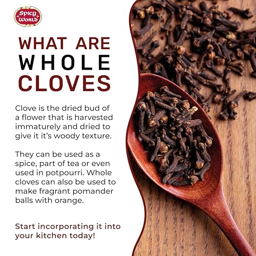 Spicy World Cloves Whole Bulk 14 Oz Bag - Pure, Non-GMO, Premium Hand Picked Quality - Great for Foods, Clove Tea, Clove Pomander Balls & Potpourri - Aromatic & Richly Flavored Cloves Whole by Spicy World - Image 4