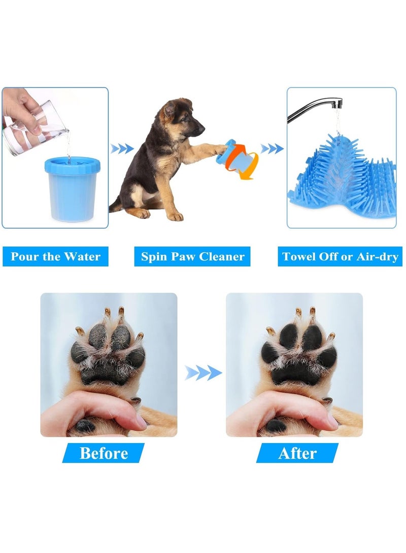 SYOSI Dog Paw Cleaner Washer Cup, 2 In 1 Portable Silicone Pet Cleaning Brush Feet Cleaner for Dogs Grooming With Muddy Paw, Dog Foot Cleaner for Small Dog - Image 2