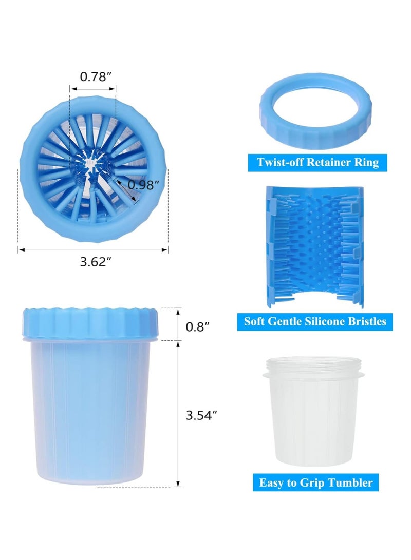 SYOSI Dog Paw Cleaner Washer Cup, 2 In 1 Portable Silicone Pet Cleaning Brush Feet Cleaner for Dogs Grooming With Muddy Paw, Dog Foot Cleaner for Small Dog - Image 3