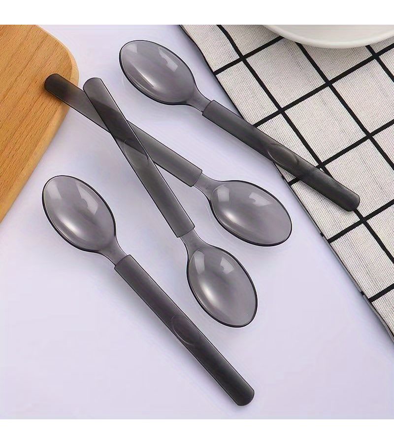 46pcs Dessert Spoon Teaspoon Set Thickened For Family Camping Takeaway - Image 5