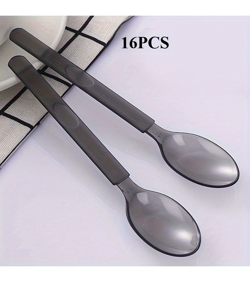 46pcs Dessert Spoon Teaspoon Set Thickened For Family Camping Takeaway - Image 2