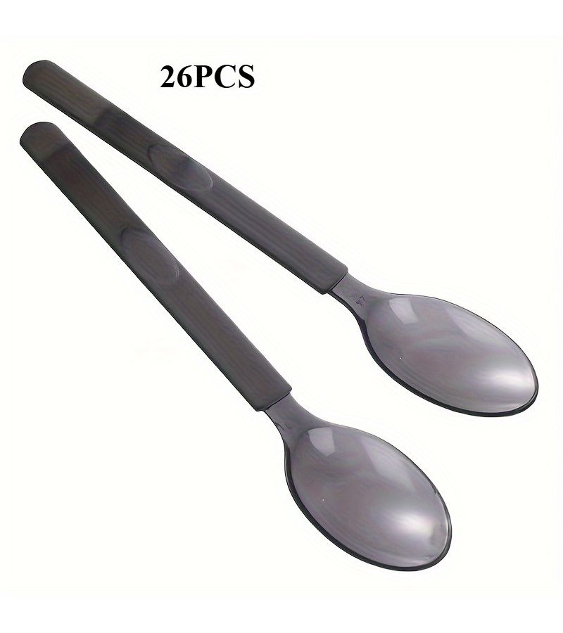 46pcs Dessert Spoon Teaspoon Set Thickened For Family Camping Takeaway - Image 4